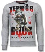 Local Fanatic Terror duck rhinestone sweater