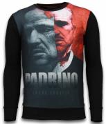 Local Fanatic El padrino two faced digital rhinestone sweater