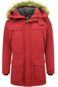 Enos Lange parka jas met bontkraag - Winterjas